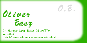 oliver basz business card